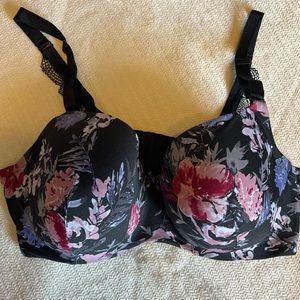 Floral Lightly Lightly Lined Balconette Bra from Cacique 40DDD